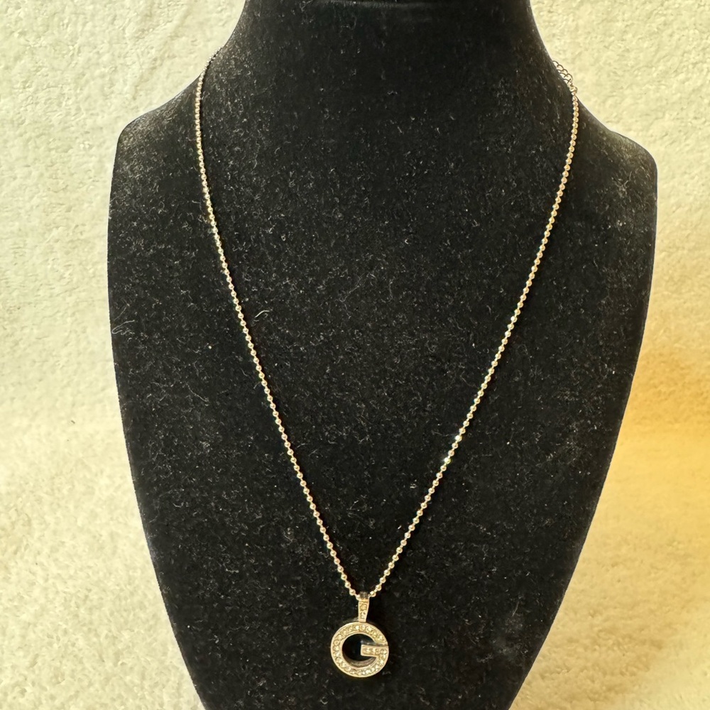 Givenchy Vintage Silver Metal Necklace.